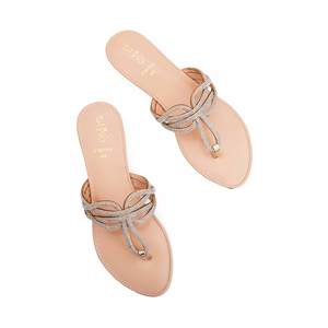 Sandales à talons dorées FN0738 Chappal élégant et fantaisie - Product Image 1