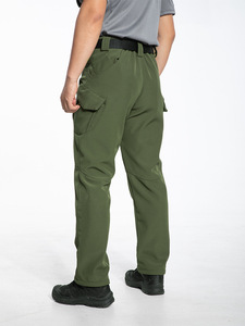 Winter Lightweight Canvas Thermal Soft shell Pants Fit Fleece Lined <b>Waterproof</b> Windproof Pants Outdoor Safari Style - Product Image 6