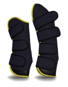 Botas de Protección para Patas de Caballo Ajustables de Acero Inoxidable y Nailon, Ligeras y Duraderas para Uso Ecuestre, Empaque Personalizado de Marca - Product Image 1