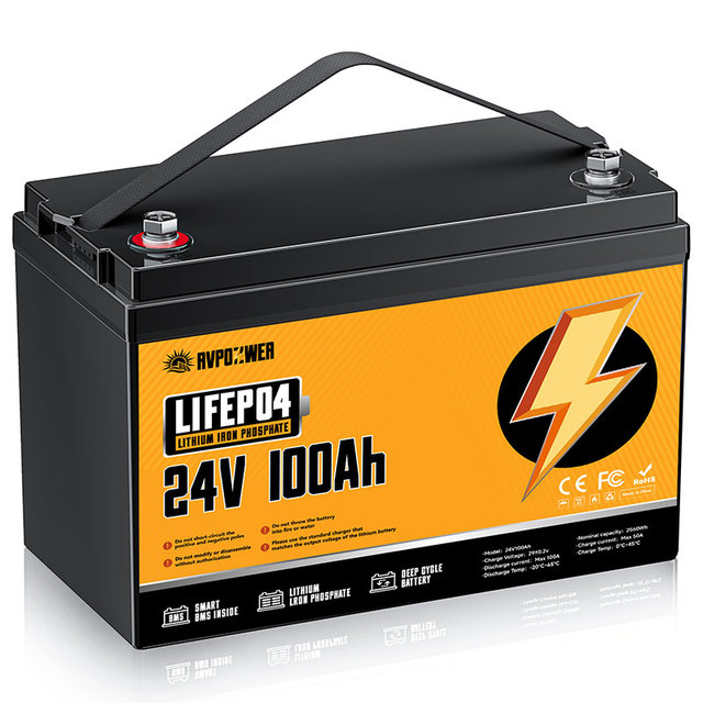 Deep Cycles 24V 100Ah Lithium Ion Battery Pack Rechargeable Energy Storage Lifepo4 Solar Battery Home Solar Lithium Battery