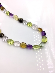 ลูกปัดรูปไข่แบบกึ่งเรียบธรรมชาติสำหรับทำเครื่องประดับอัญมณีชั้นดี สร้อยคอ - Product Image 2