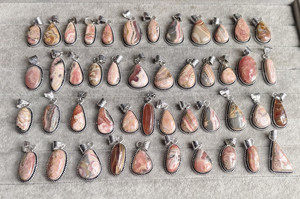 สร้อยคอจี้คริสตัลโรโดโครไซต์สีชมพู - Product Image 5