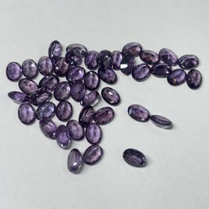 Pierres précieuses d'alexandrite en vrac pour la fabrication de bijoux, vente chaude, pierre d'alexandrite ovale de laboratoire, taille fusion flamme créée en laboratoire - Product Image 5