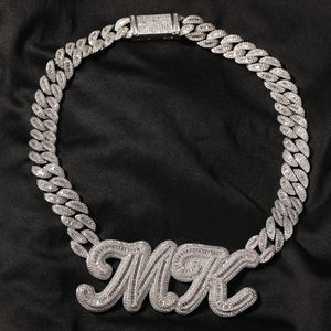 Collier chaîne cubaine en argent 925 avec diamants Moissanite, bijoux de mode Hip Hop Streetwear Club pour hommes - Product Image 5