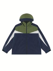 Veste en nylon froissé au design personnalisé, respirante, demi-zippée, coupe oversize, coupe-vent, style décontracté pour la saison automnale - Product Image 6