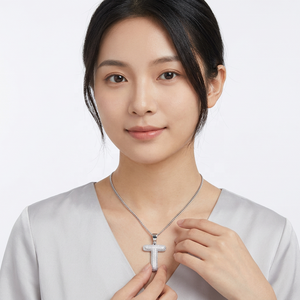 Collier pendentif lettre en argent sterling 925, élégant, avec zircone et plaqué rhodium, achat de bijoux en ligne - Product Image 2