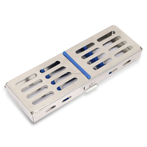Medivolve Dental ENT Sterilization Cassette Rack <b>Box</b> Stainless Steel Surgical 5 Instrument Tray CE ISO Certified Manual Hospital - Product Image 2