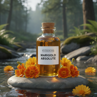 Huile Absolue de Calendula Pure en Vrac 100% Naturelle, Extrait par Solvant de Fleur de Calendula Officinalis, Liquide Viscose