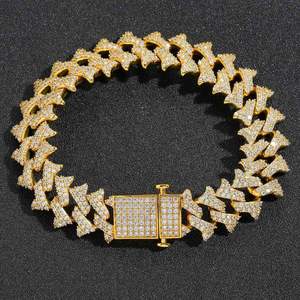 Bracelet en diamant moissanite hip-hop personnalisé OEM le plus vendu, avec coffret cadeau haut de gamme disponible au meilleur prix depuis l'Inde - Product Image 6