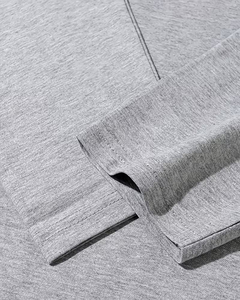 Customized 100% Cotton Men's Long Sleeve T Shirt Knitted O Neck Solid Blank Tee Breathable Front Logo 180g Casual Wear - Product Image 5