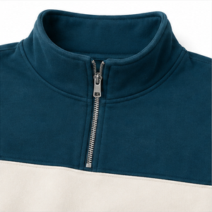 Sudadera Deportiva Corta para Mujer, Color Verde Azulado, con Cierre de Media Cremallera, Manga Larga, Felpa Gruesa, Personalizable, WHZCROP-0009 - Product Image 6