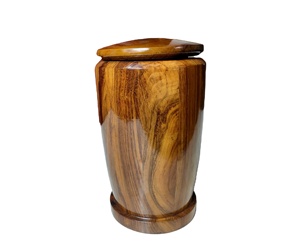 Handmade Wood Teardrop Urn for Pet Dogs Durable <b>Memorial</b> <b>Keepsake</b> with Natural Grain Finish - Product Image 6