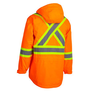 Veste de travail imperméable haute visibilité réfléchissante pour l'hiver, coupe-vent de sécurité pour la pluie - Product Image 6