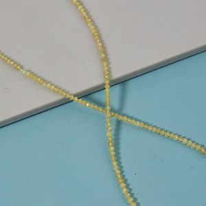 Collier Mala en diamant jaune naturel de 25 carats, authentique, taille ronde, avec pierres précieuses jaunes scintillantes extraies de la terre - Product Image 1