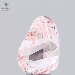 Diamant rose intense fantaisie de 5,00 carats, taille cœur, cultivé en laboratoire, couleur rose pâle, diamant non monté pour bague de fiançailles pour femme, certifié IGI - Product Image 6