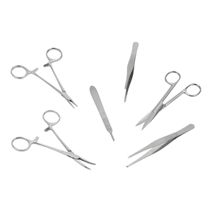 Kit d'entraînement à la suture dentaire avec 4 coussinets en silicone et 6 instruments en acier inoxydable, manuel, réutilisable, certifié CE - Product Image 4