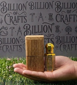 Boîte à parfum en bois, porte-flacon d'attar d'oud, rangement pour huiles essentielles, emballage cadeau - Product Image 1