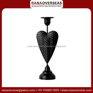 Portavelas Black Iron Heart Taper, perfecto para bodas, eventos y decoración del hogar en varios estilos y tamaños - Product Image 3