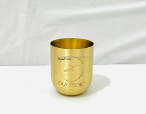 Modern Luxury Customized Copper Candle <b>Jars</b> with Brushed Finish Wholesale Empty Home <b>Decor</b> Metal Candle <b>Jars</b> for Christmas - Product Image 2