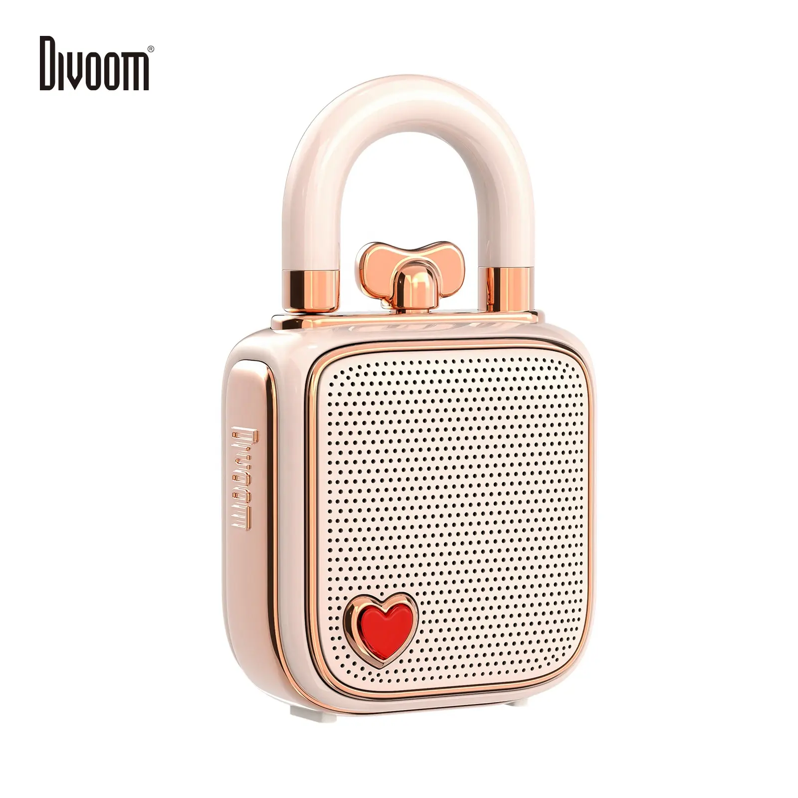Divoom LoveLock Portable Bluetooth Speaker, Mini Cute Retro Stylish Design, 5W Sound Box, Ideal Gift for Girl