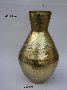Handmade <b>Brass</b> Finished Hammered Flower Vase in Two Sizes Made in <b>Sheet</b> Home Decoration by Azora Industries - Product Image 2