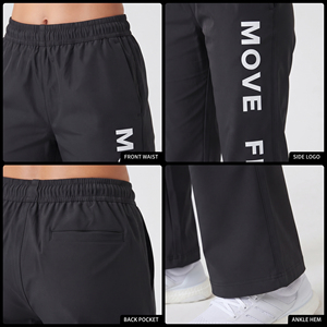 Pantalon Imprimé Évasé Imperméable pour Femme 100% Nylon, Pantalon de Pluie à Séchage Rapide pour Femme avec Imprimé Lettres, Pantalon en Nylon Imprimé pour Femme - Product Image 6