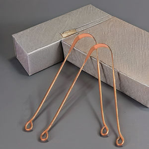 Raspador de Lengua de Cobre Premium |   Limpiador de Lengua de Cobre Puro Hecho a Mano |   Proveedor Mayorista de Marca Privada - Product Image 4
