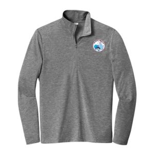 Jack and Jill Mens Grey Lightweight Quarter Zip Pullover Casual <b>Athletic</b> Half Zip Sweatshirt Comfort Activewear - Product Image 1