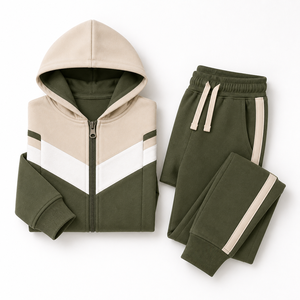 Diseño de chándal de algodón personalizado para jóvenes, ropa deportiva de invierno para la calle, traje de entrenamiento y jogging para niños - Product Image 6