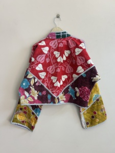 Lot de vestes en coton matelassées Kantha indiennes vintage faites à la main pour femmes, style patchwork bohème, cadeau pour elle - Product Image 3