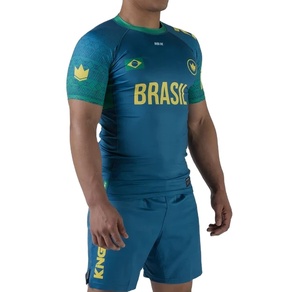 Maillots de compression respirants personnalisables MMA BJJ Rash Guard 2026 – Vente en gros, polyester à transfert thermique, écologique - Product Image 1