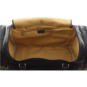 กระเป๋าเดินทางหนังแท้ดีไซน์คลาสสิกสไตล์วินเทจ  กระเป๋าถือสุดสัปดาห์สำหรับผู้ชายและผู้หญิง  ความจุขนาดใหญ่  กระเป๋าเดินทางแบบมีซิป - Product Image 6