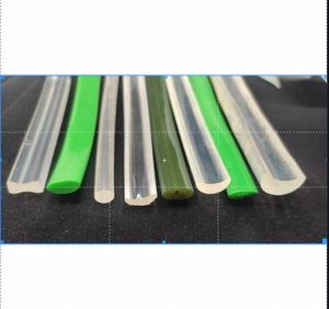 Transparent Half Round <b>Plastic</b> <b>Strip</b> Profile Extrusion Rod for Industrial Applications Green and Clear Options - Product Image 1