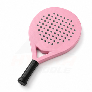 Pala de Pádel HYDRA PADDLE Rosa de Fibra de Carbono, Forma de Diamante, Ligera, Absorción de Impactos, Ajuste Universal, Logotipo Personalizado, Entrenamiento - Product Image 5