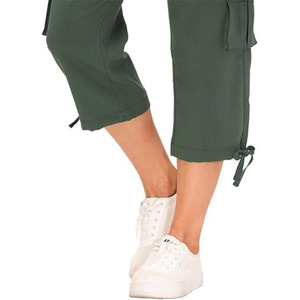 Wholesale <b>Women's</b> Cotton Breathable <b>Capri</b> <b>Shorts</b> Stretch Sports Workout Yoga Running Exercise Training Performance Drawstring - Product Image 3
