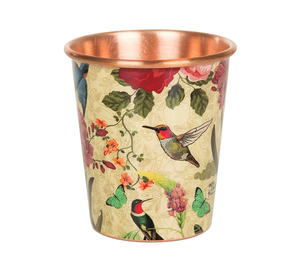 แก้วทองแดงลายดอกไม้นกสวยงาม สำหรับเครื่องดื่มมอสโกมิวล์ จากผู้ผลิตโลหะอินเดีย เหมาะสำหรับใช้ในบ้านหรือโรงแรม - Product Image 3