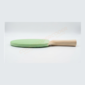 Custom Design <b>Table</b> <b>Tennis</b> Racket Wood Handle Green Rubber Pimples Out Straight Grip Training Use 156x150mm - Product Image 6