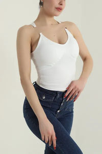 Camiseta sin mangas de diseño de moda para mujer, chaleco con logo personalizado único, patrón sólido, talla grande, informal, transpirable, camiseta sin mangas para mujer de talla grande - Product Image 6