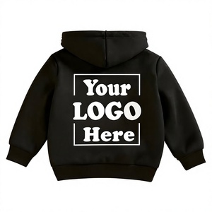 Custom Printed Fleece Soft Kids Hooded Sweatshirt Maroon Casual Wear Regular Sleeve Winter Style <b>Back</b> Logo Design - Product Image 4