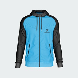 Veste Safari à Capuche pour Homme Vert Olive Imperméable Respirante Coupe-Vent avec Fermeture Éclair et Logo – Idéale pour l'Automne - Product Image 3