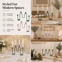 Candélabre scandinave en métal à 4 bras, design moderne ondulé, pour table à manger, décoration intérieure, vente au détail