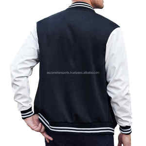 Chaqueta de Lana Cortavientos Cálida Estilo Universitario de Béisbol con Bordado para Hombre - Product Image 4