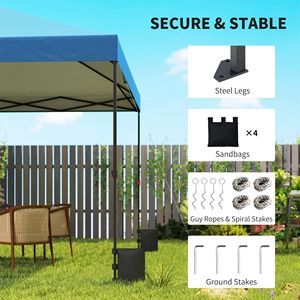 "10x10 ft Dark Blue Pop up <b>Canopy</b> <b>Tent</b> Instant Setup Portable with Roller Bag" - Product Image 6