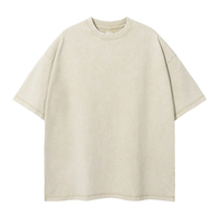Camiseta de Hombre Lisa Teñida al por Mayor, Profesional, Sostenible, Orgánica, de Jersey Pesado de 260g, con Logotipo Personalizado Impreso en Serigrafía