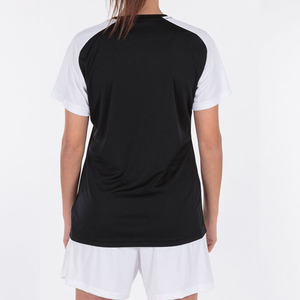 Ensembles d'uniformes de basketball pour femmes, noir et blanc, manches courtes, séchage rapide, respirant, 100% polyester, vêtements d'équipe athlétique, couleurs personnalisées - Product Image 2