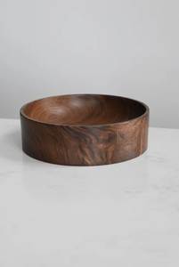 Grand saladier en bois d'acacia naturel de qualité supérieure, fait main, pour servir des fruits, des collations, des soupes, des salades, vaisselle de cuisine rustique - Product Image 2