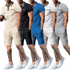 Men's Designer Style Summer Matching <b>Set</b> Casual Short Sleeve Shirt Shorts Co-Ord <b>Set</b> - Product Image 2