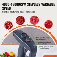 Mixeur plongeant commercial 350W avec lame en acier inoxydable de 10 pouces, mixeur à main robuste, contrôle de vitesse variable à 10 niveaux