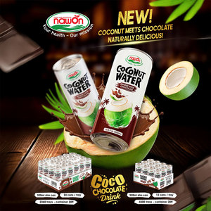Deliciosa Bebida de Agua de Coco con Chocolate Negro, Agua de Coco Enlatada al por Mayor, 320 ml, Fabricante de Bebidas Nawon - Product Image 5