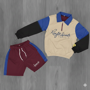 Ensemble de survêtement sportif personnalisé Rexfit en nylon, coupe-vent rose avec fermeture éclair, veste à capuche et short 100 % nylon - Product Image 5